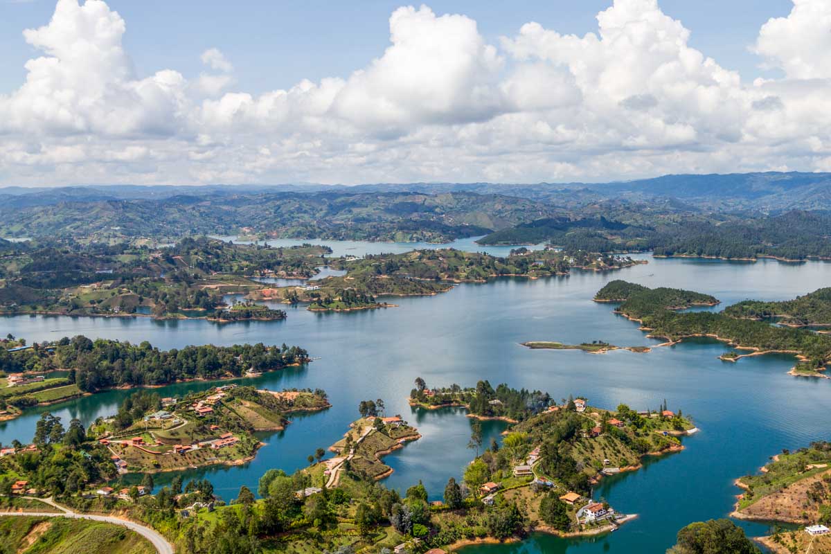 View from El Penol in Guatape, Colombia