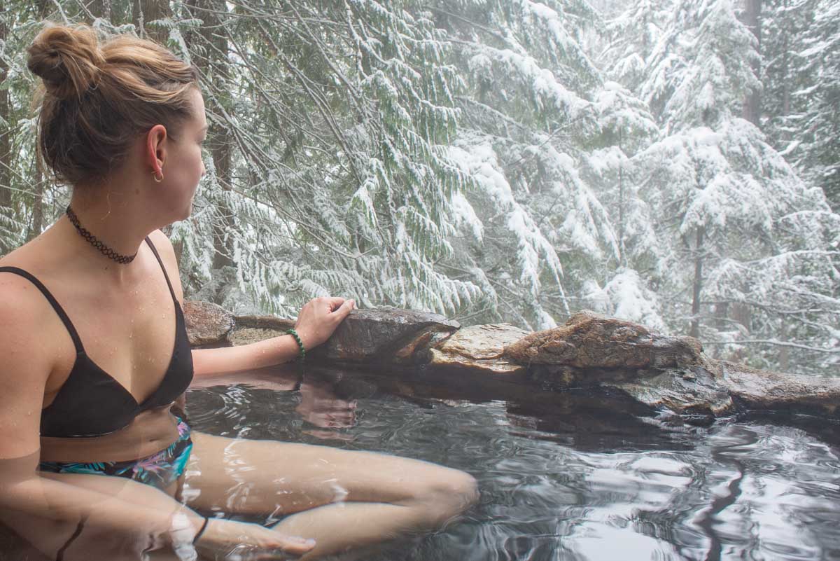 Bailey at the Halfway hot Springs in BC Canada