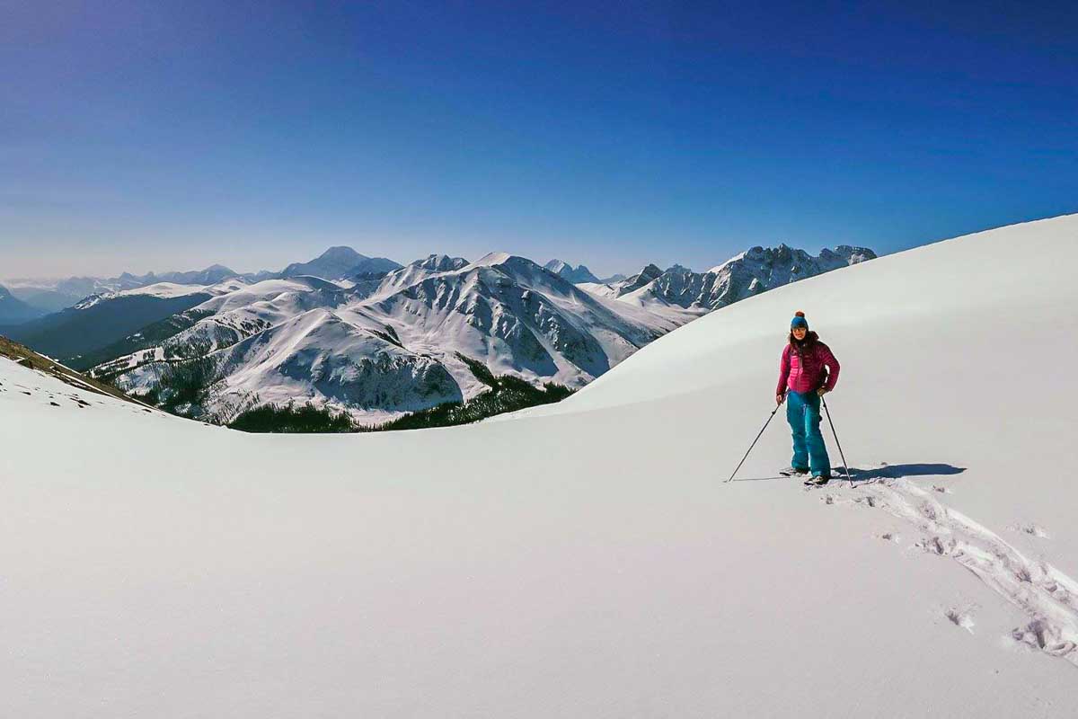 Jasper Sky Tram snowshoeing