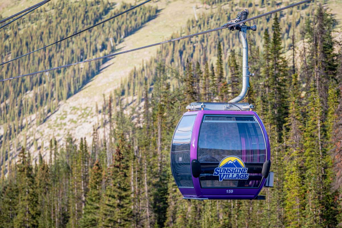 The Banff Sunshine Gondola travels up to Sunshine Village in summer