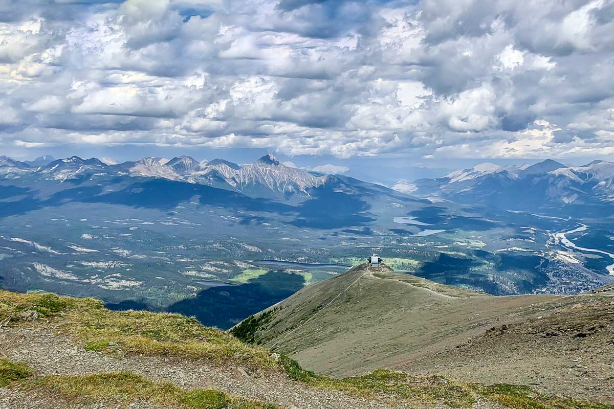 Whistlers Peak at the top of the Jasper Skytram
