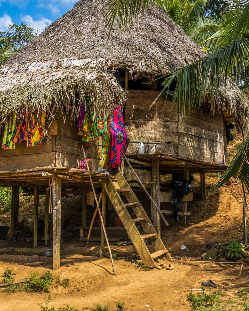 A house in Embera Indigenous Village, Panama City, Panama