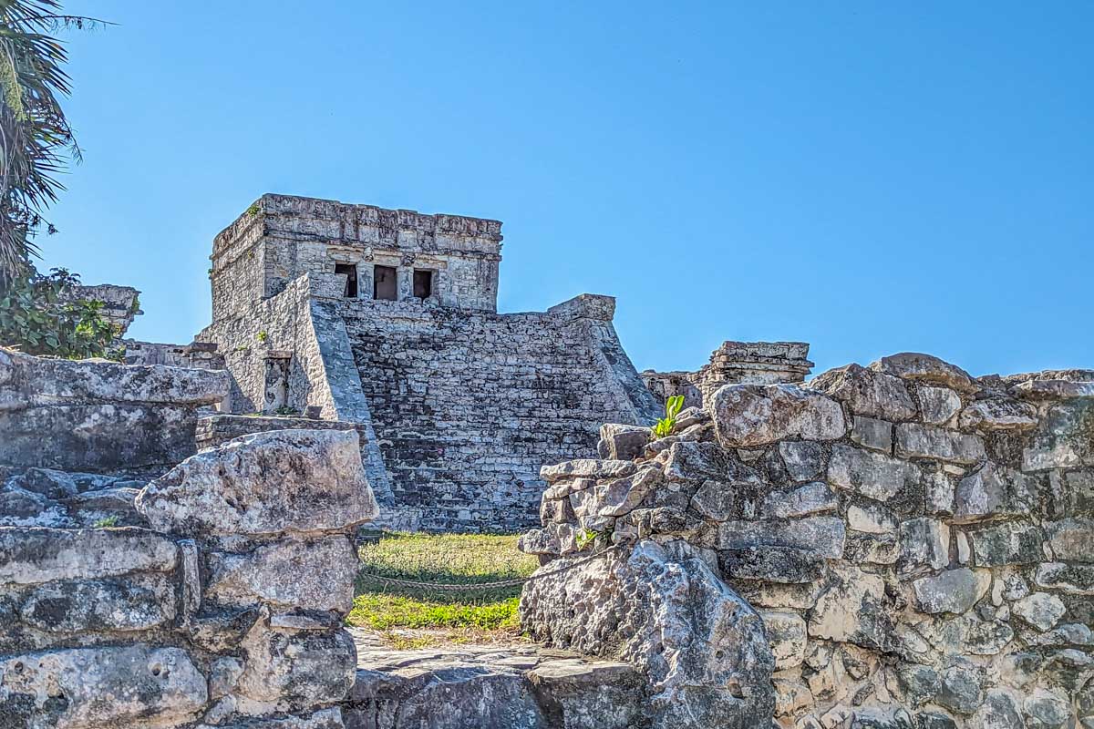 A temple at the Tulum Ruins in Mexico