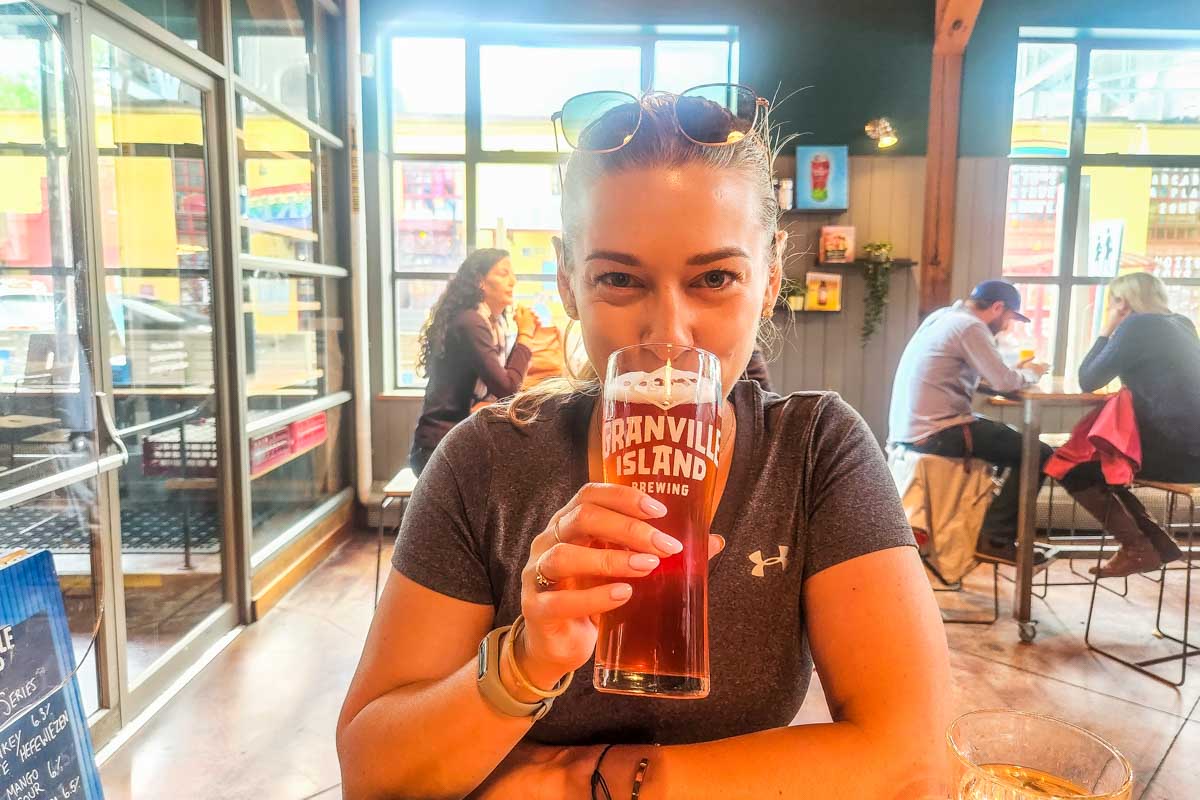 Bailey at Granville Island Brewery in Vancouver