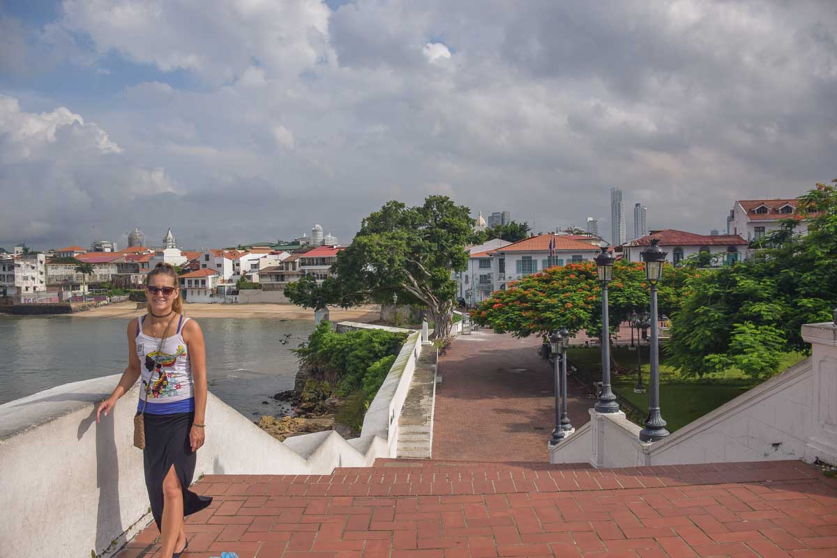 Bailey touring Panama City on a guided tour