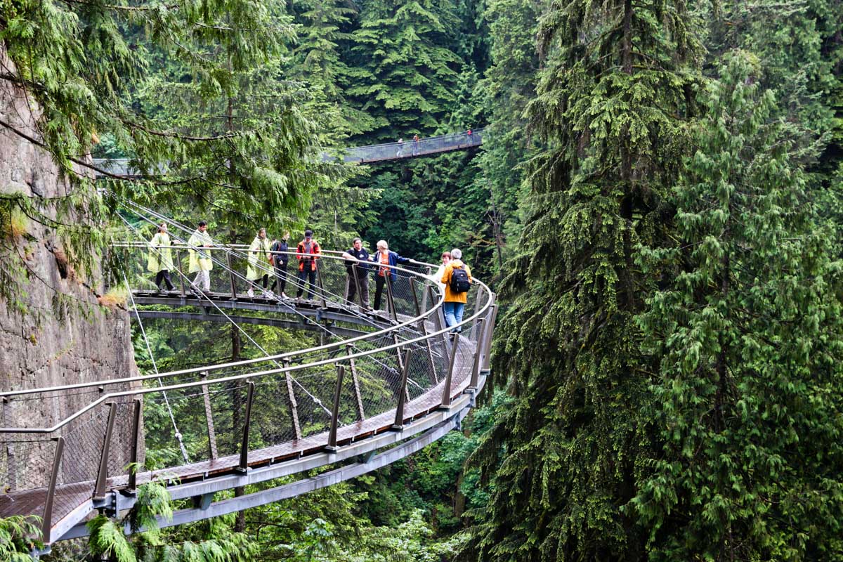 Cliffwalk at Capilano suspension Bridge in Vancouver