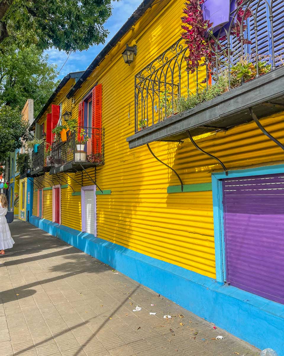 Colorful buildins in the Boca neighborhood in Buenos Aires, Argentina