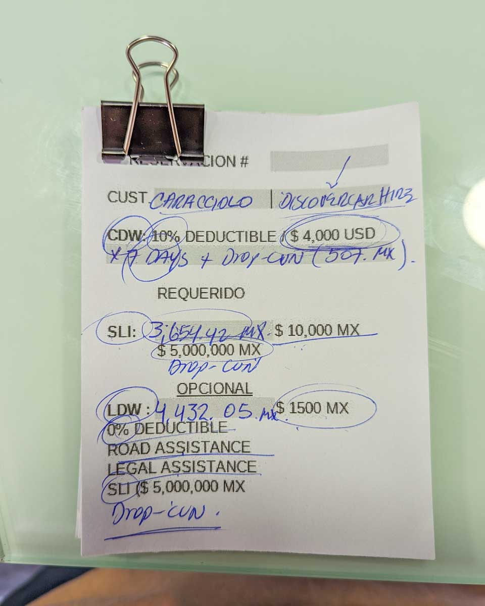 Mex Rent A Car insurance guide in Cancun before siging rental agreements