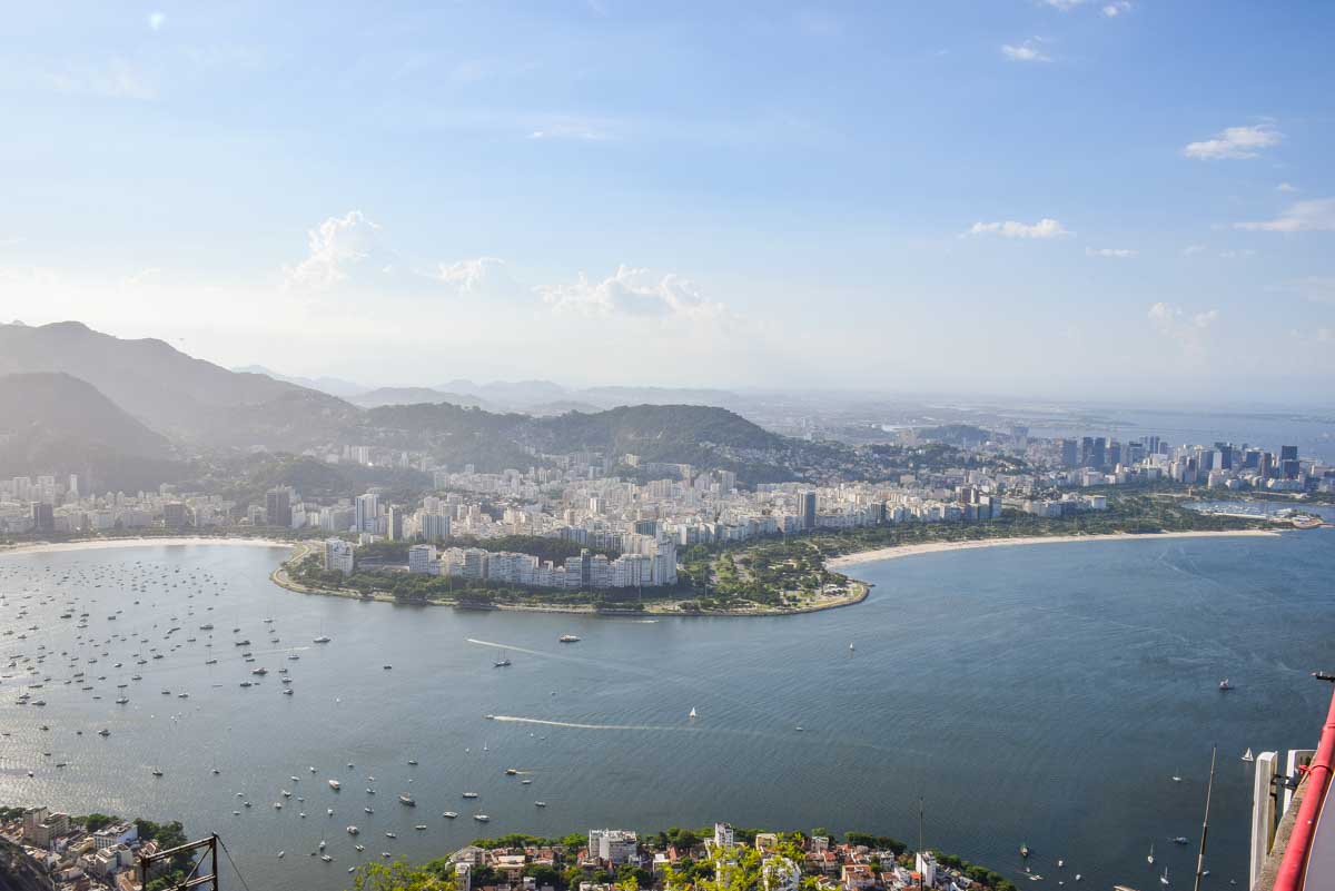 Ocean view from Sugarloaf Mountain (Pão de Açúcar) in Rio de Janeiro, Brazil