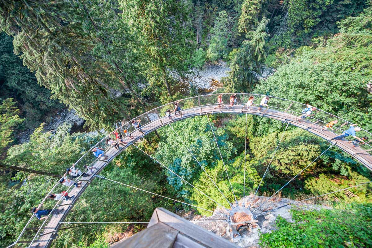 The Cliffwalk at Capilano Suspension Bridge in Vancouver, Canada