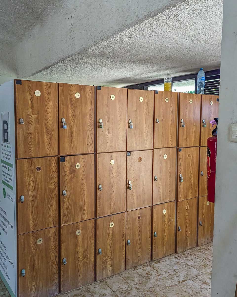 The lockers at Akumal Beach for rent