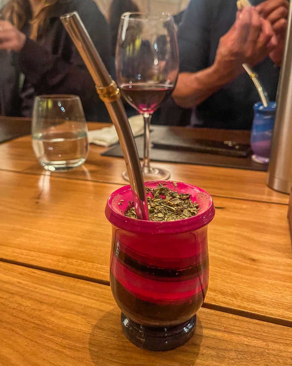 Trying mate for the first time during the Argentine Experience in Buenos Aires