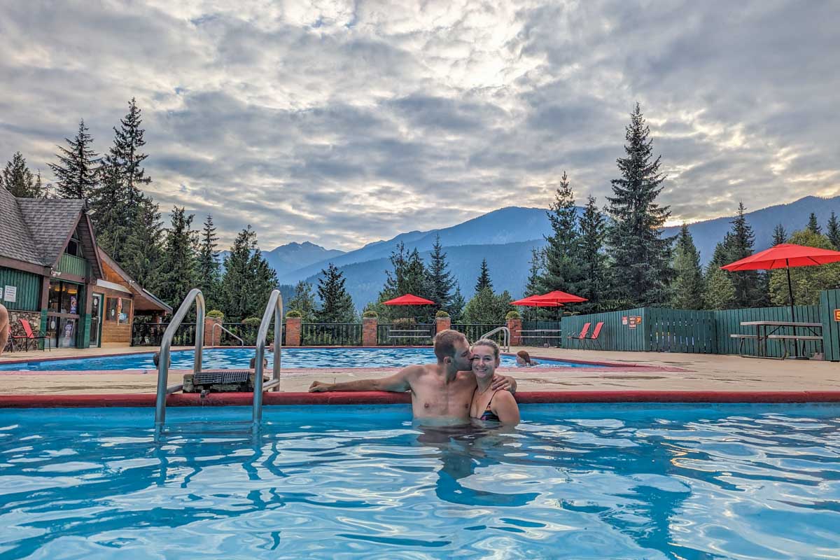 Bailey at the Canyon Hot Springs Resort in Revelstoke