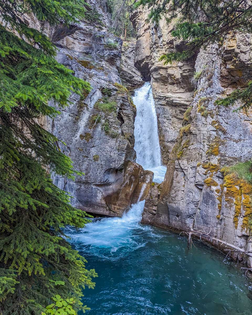 Lower falls at Johnston Canyon in Banff National Park