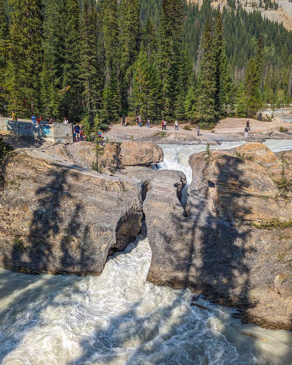 Natural Bridge Lower Falls in Yoho National Park