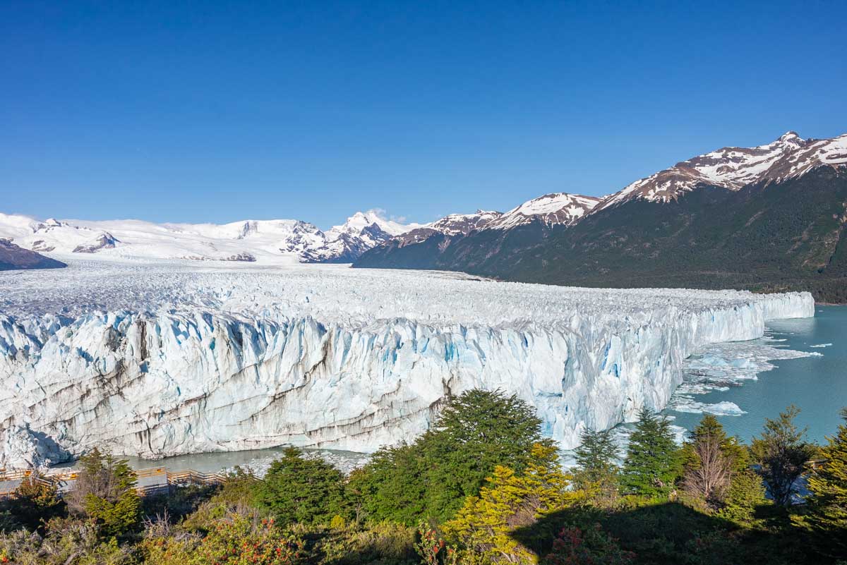 Perito Moreno Glacier on a sunny day in Argentina