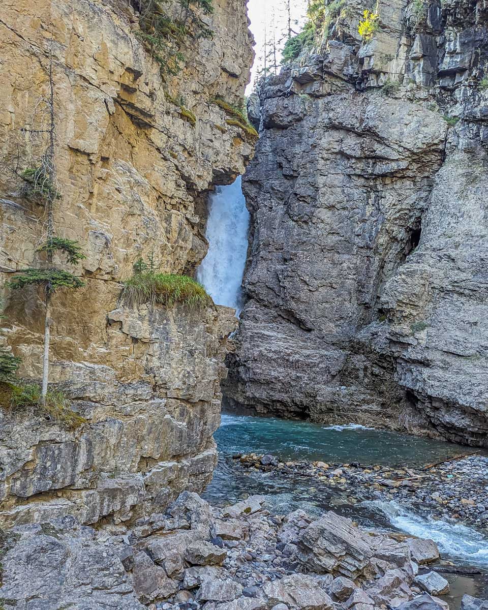 Upper falls at Johnston Canyon in Banff National Park