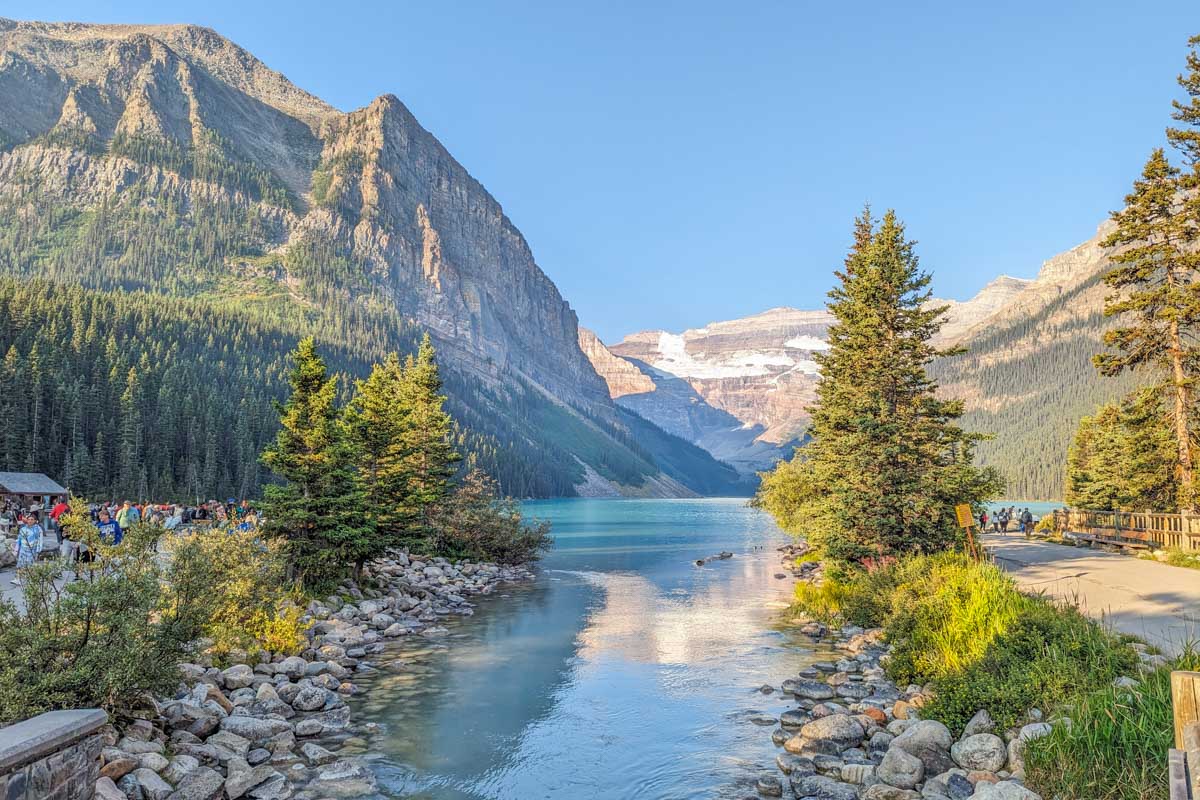 Views of Lake Louise from the foreshore