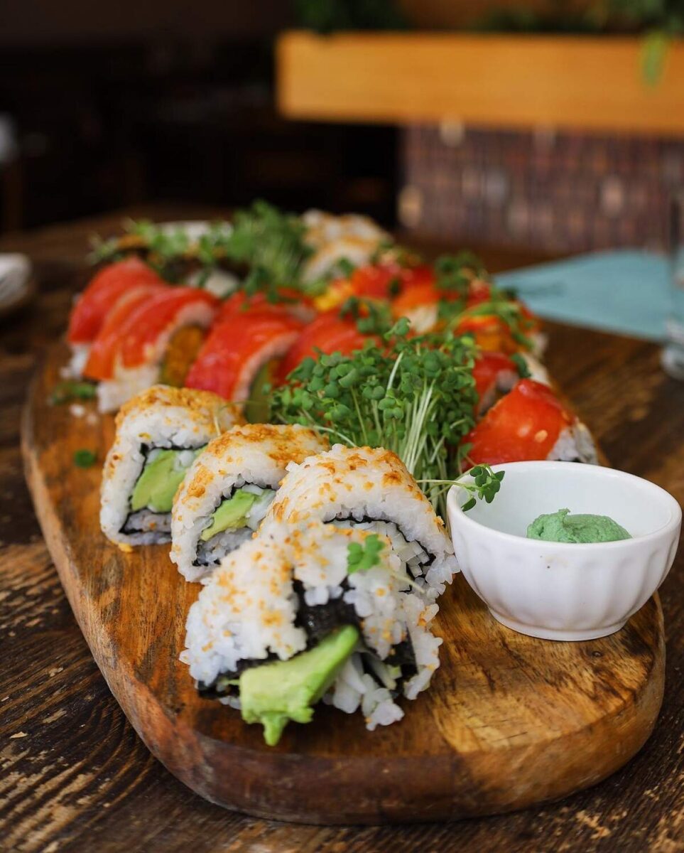 a bright place of vegetarian sushi from The Coup in Calgary