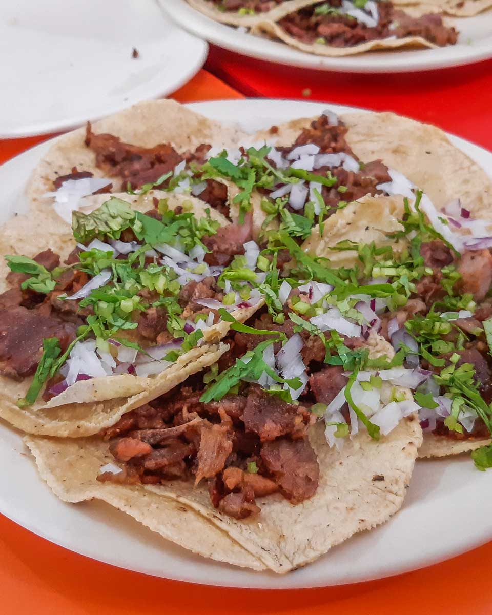 Al Pastor tacos in Cancun, Mexico