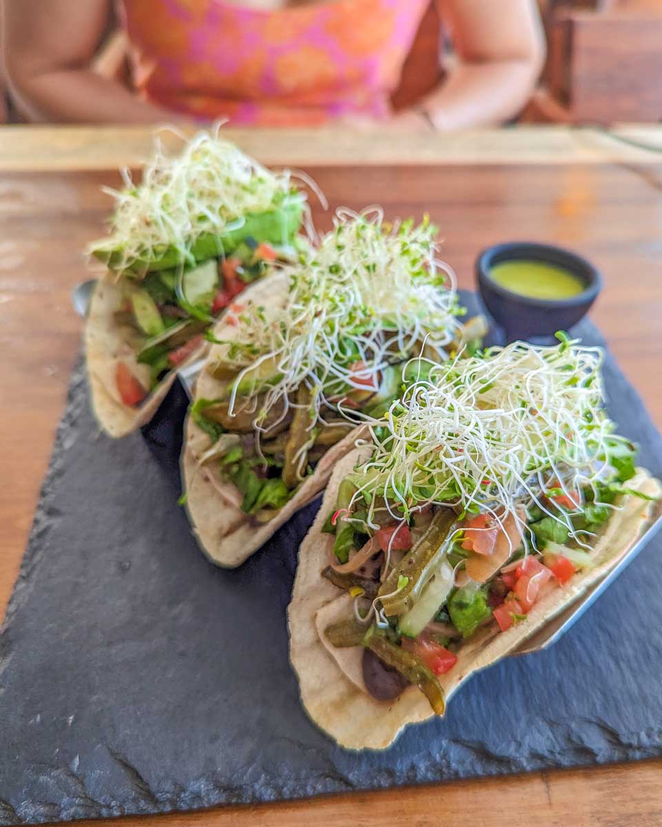 Vegan tacos in Cancun, Mexico