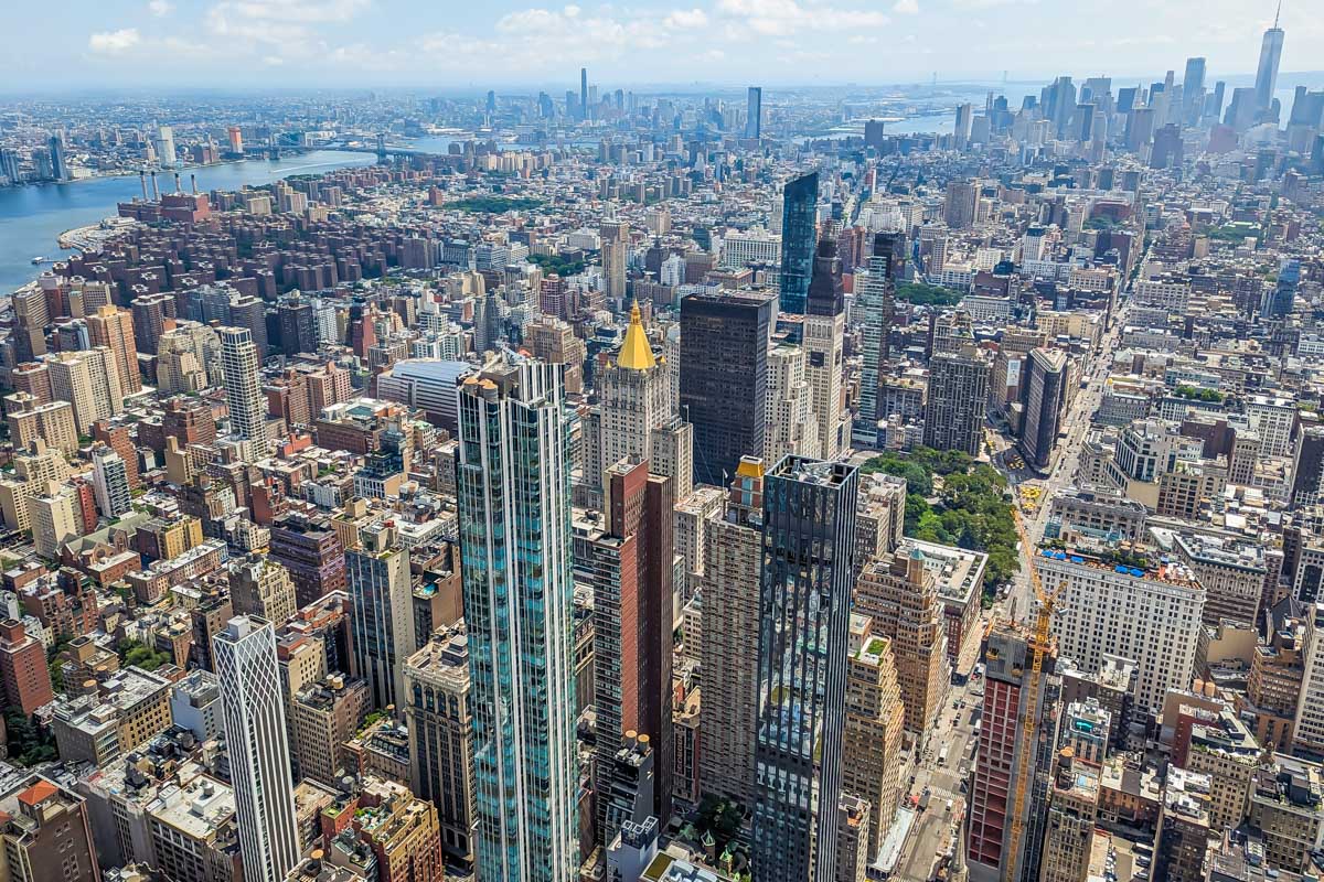 City views from the Empire State Building in NYC