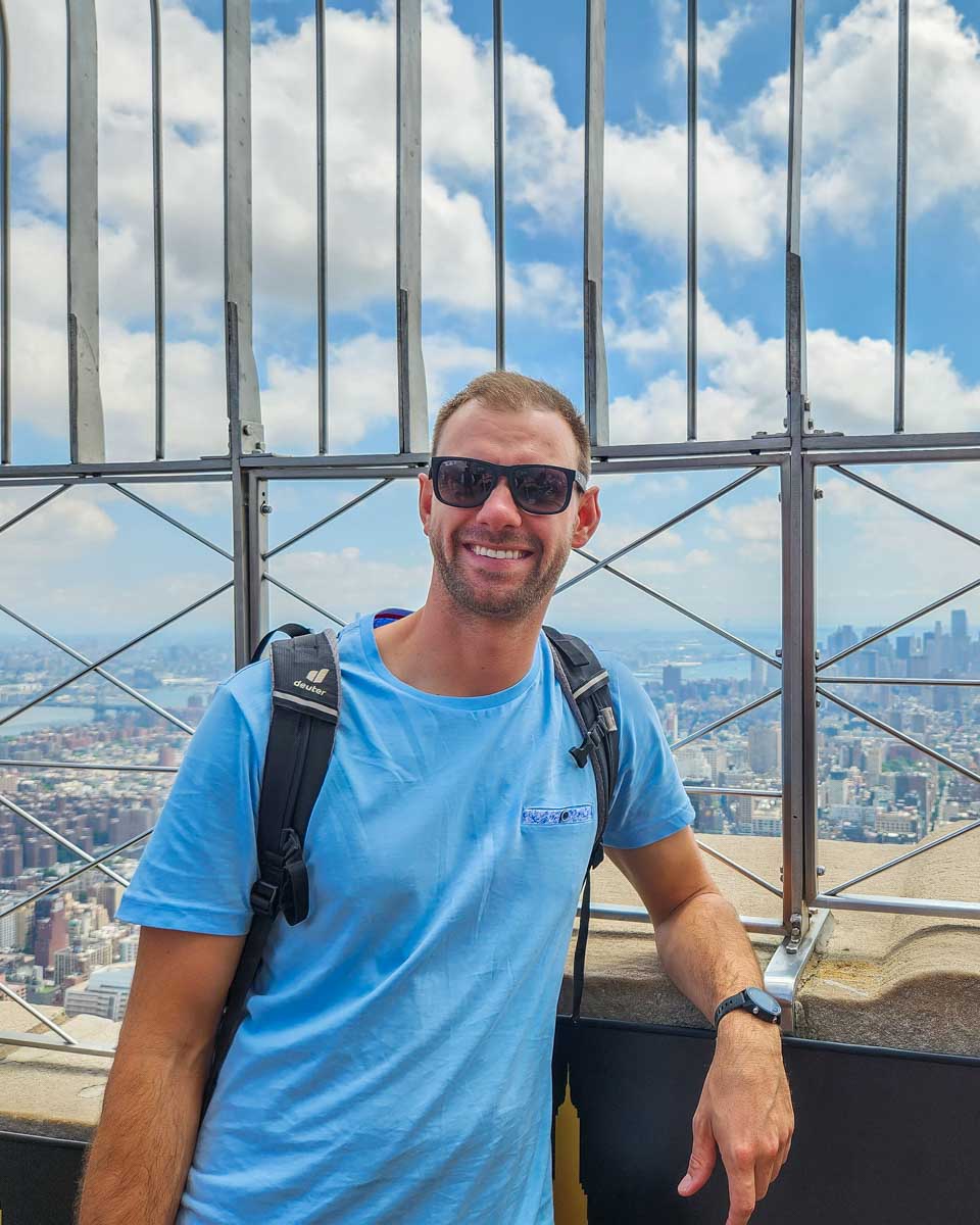 Daniel on the 86th Floor Observatory in New York City, Empire State Building