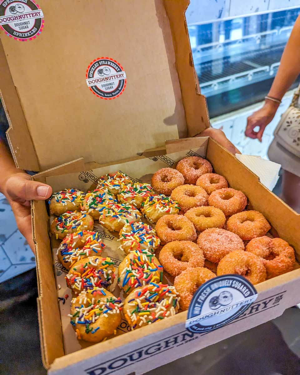 Doughnuts at Doughnuttery at the Chelsea Market on a food tour in NYC