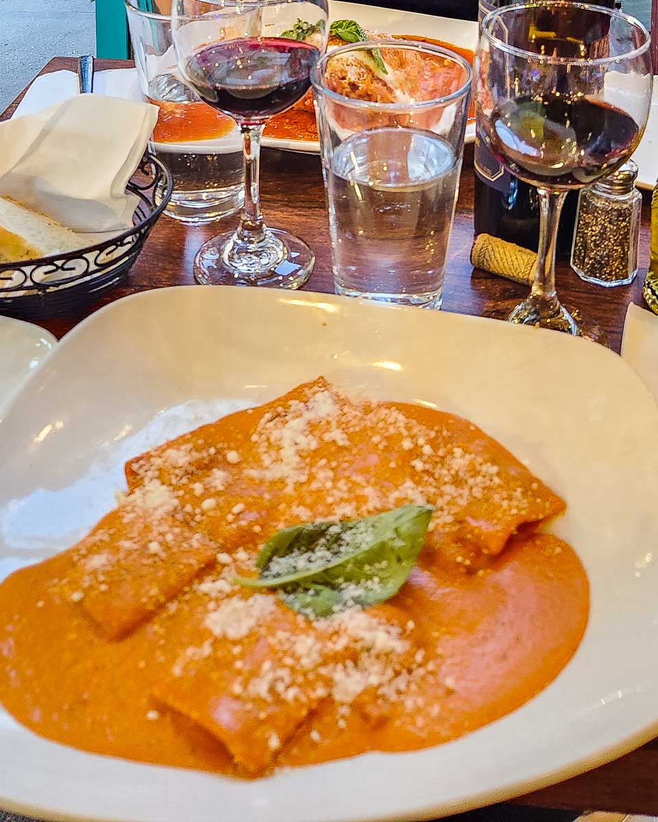Pasta on a food tour in Little Italy, NYC