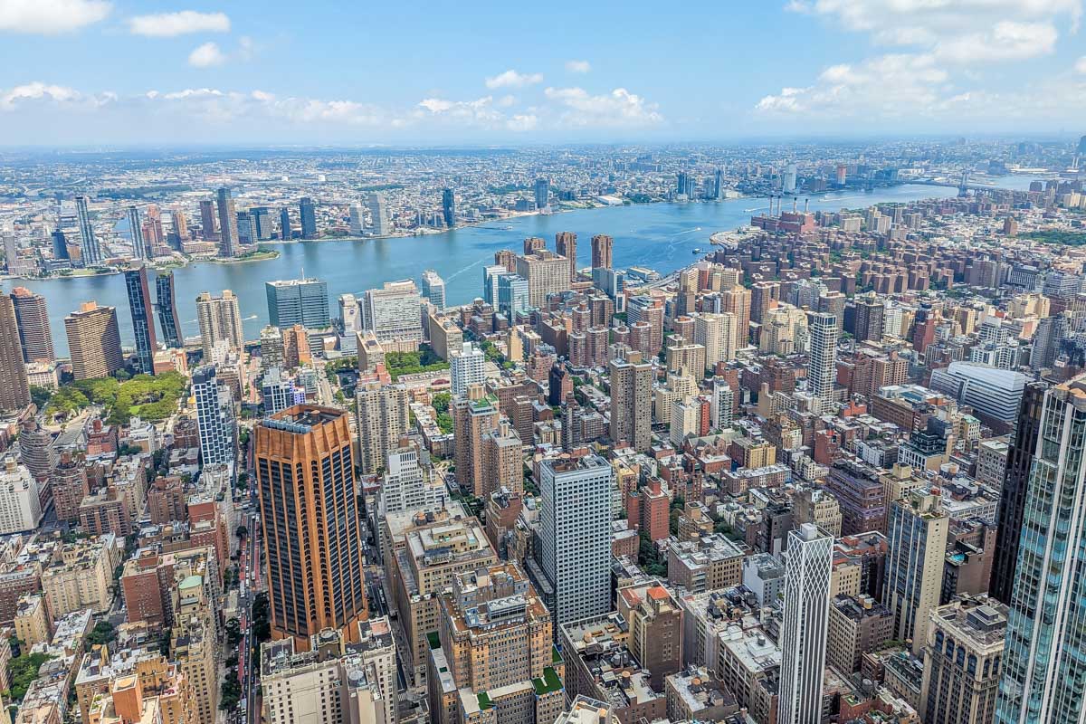 Stunning view of the Hudson River as seen from the Empire State Building
