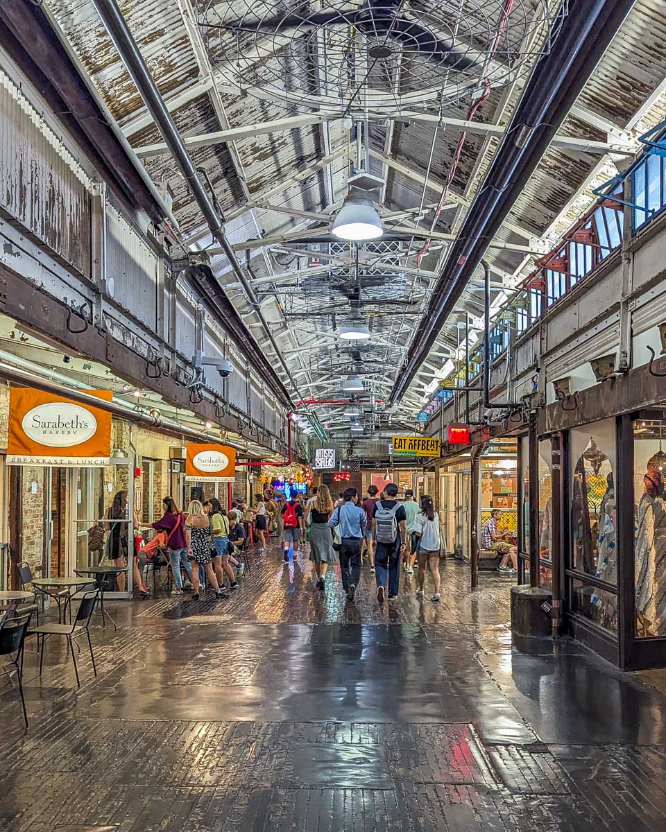 The main walkway inside the Chelsea Market in NYC