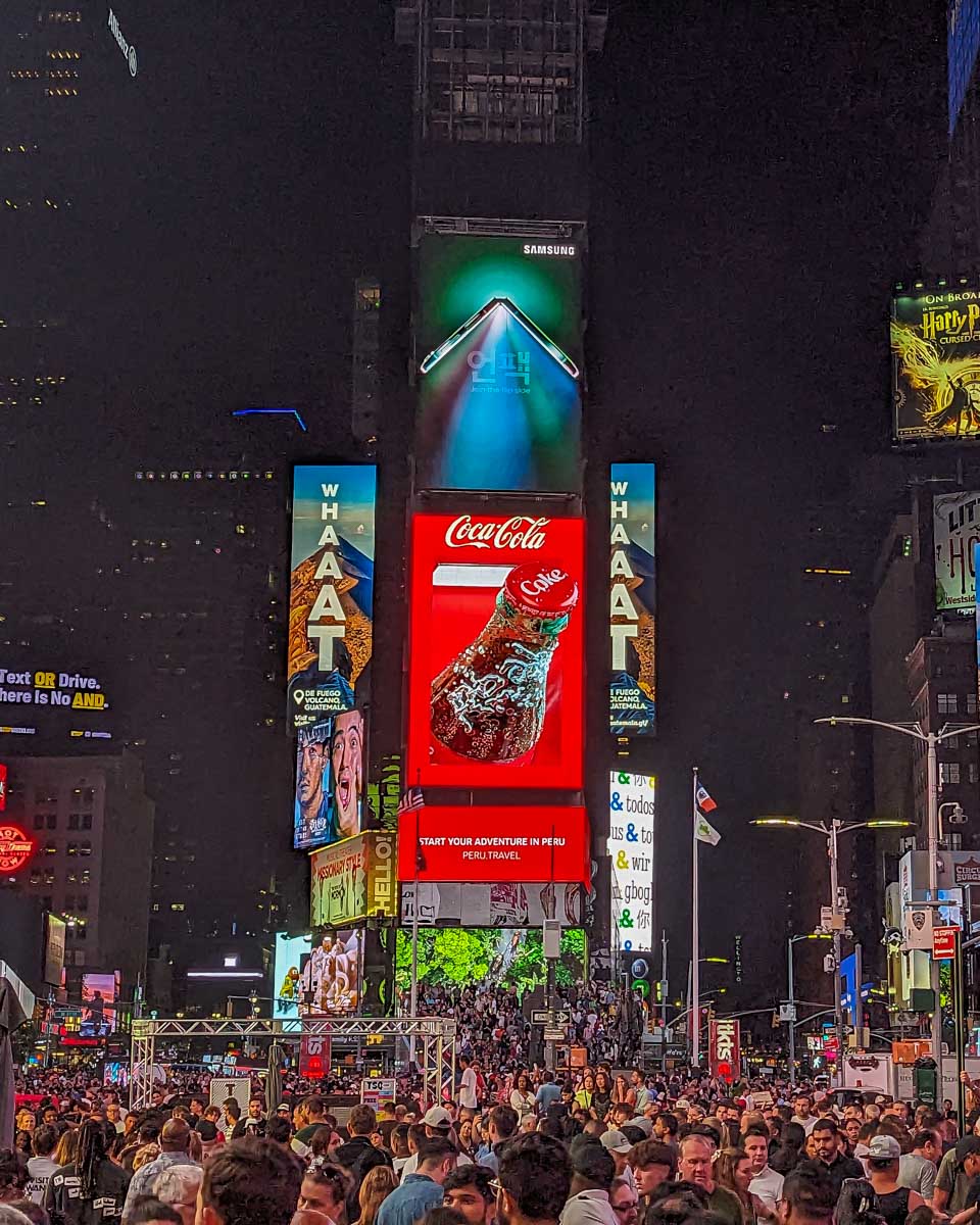 Times Square in New York City at night