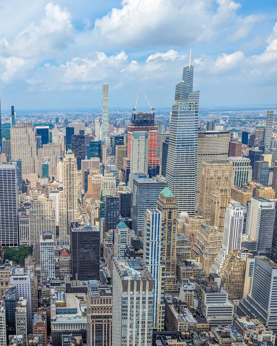 View of Downtoan Manhattan from the Empire State Building in NYC