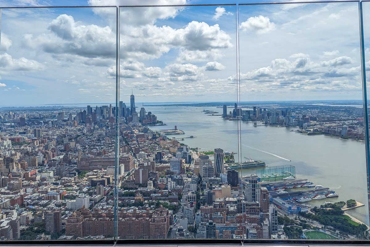 View through the glass from Edge NYC, New York