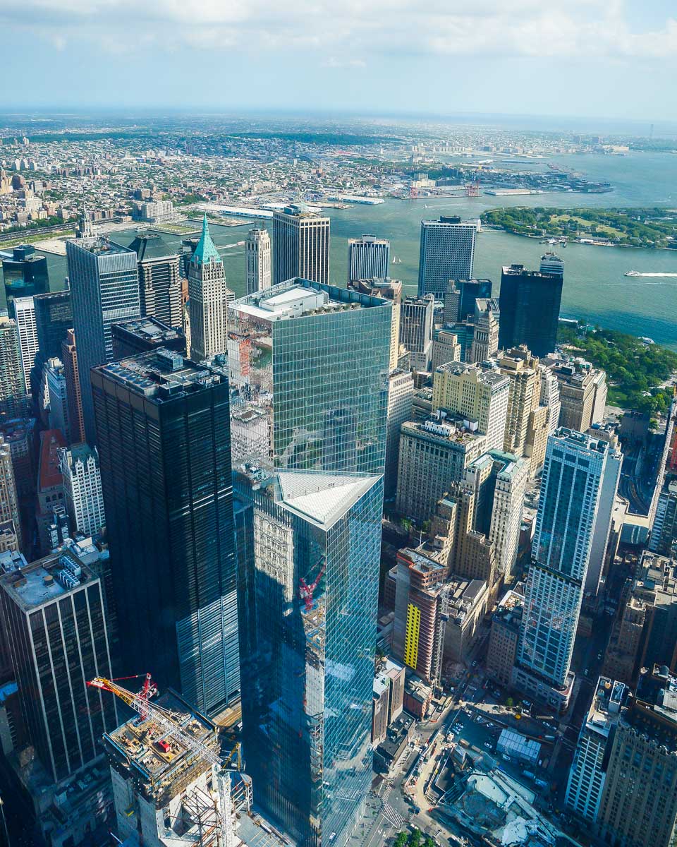 Views from the One World Observatory in New York City'