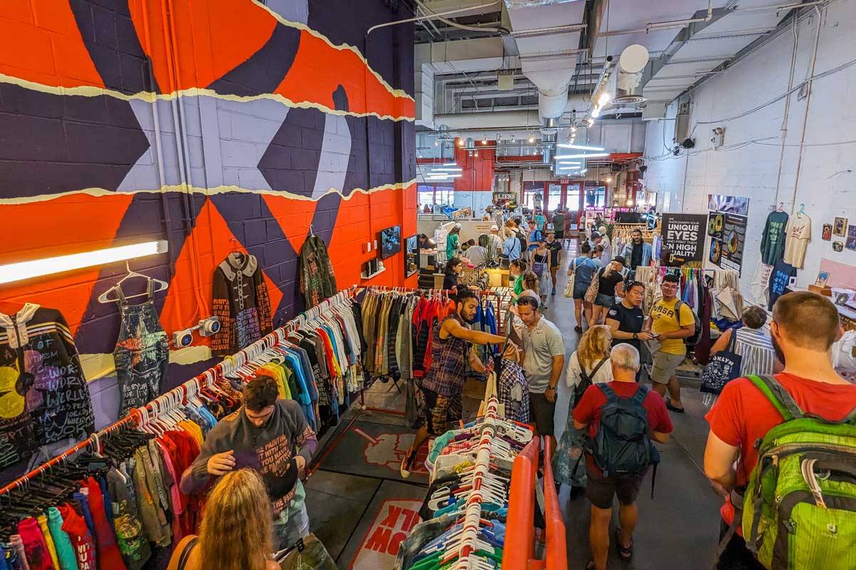 Artists & Fleas market inside the Chelsea Market in New York City