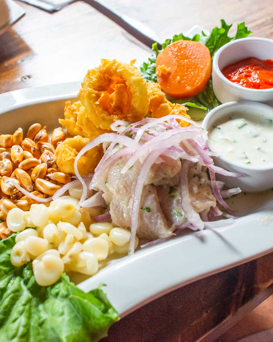 Ceviche in Peru the we tried on a food tour in Lima