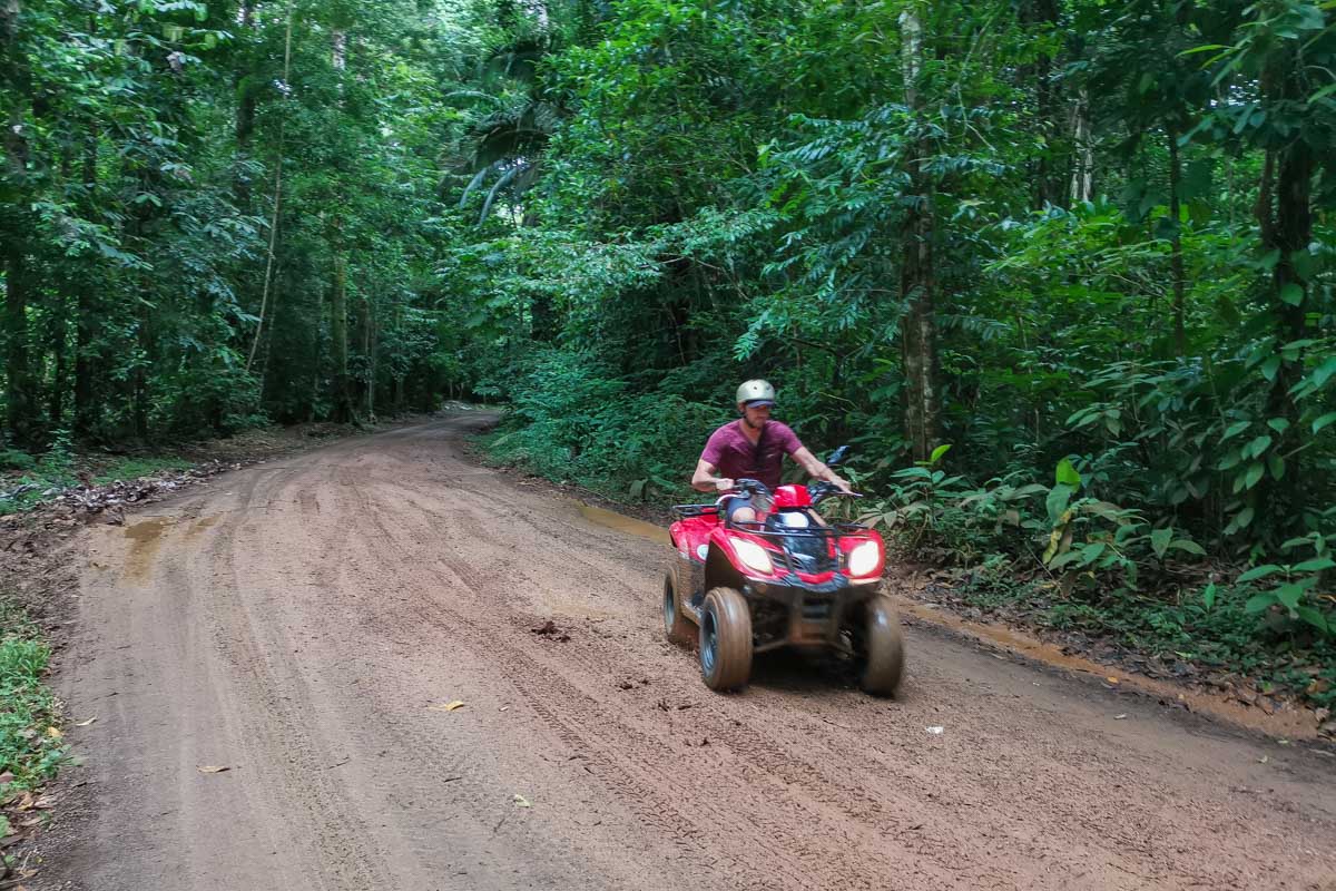 Riding an ATV in Playa del Carmen, Mexico