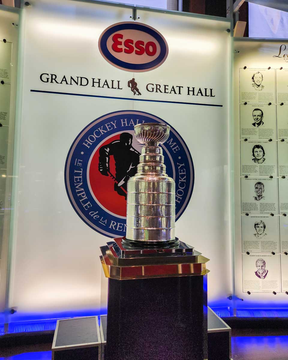 The Stanley cup inside the Esso Great Hall 