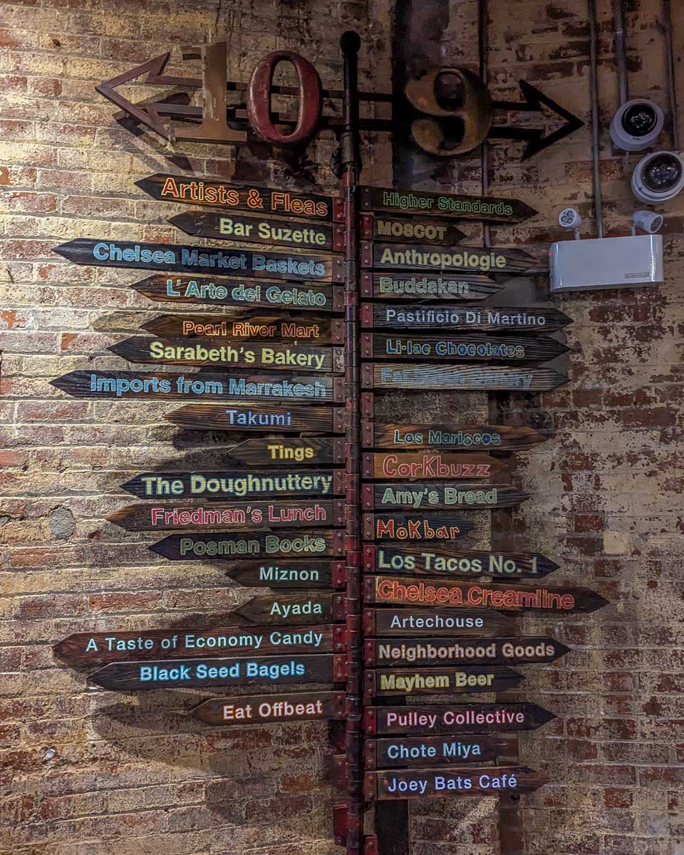list of shops at restaurants in the Chelsea Market in New York City