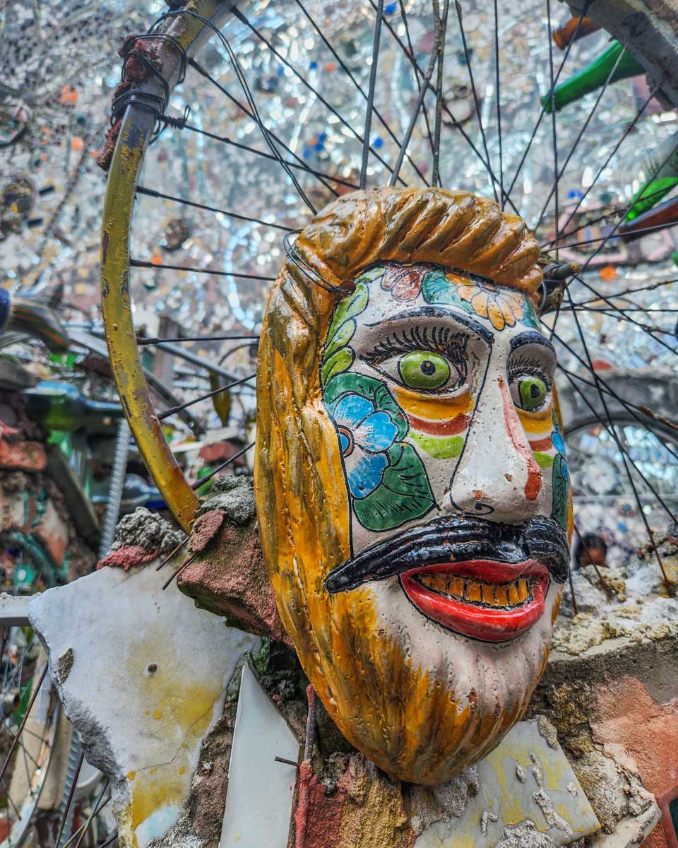 A statue at Philadelphia's Magic Gardens in Philadelphia, USA