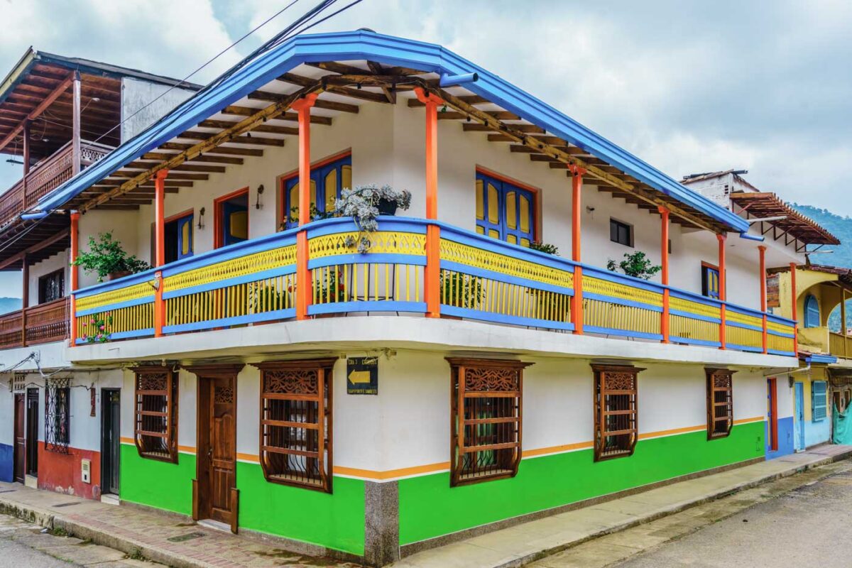 Beautiful building in Jardin, Colombia