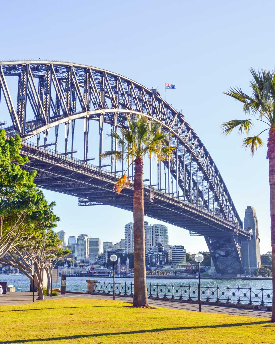 Dawes Point Park in the Rocks that we visited on a walking tour of the city