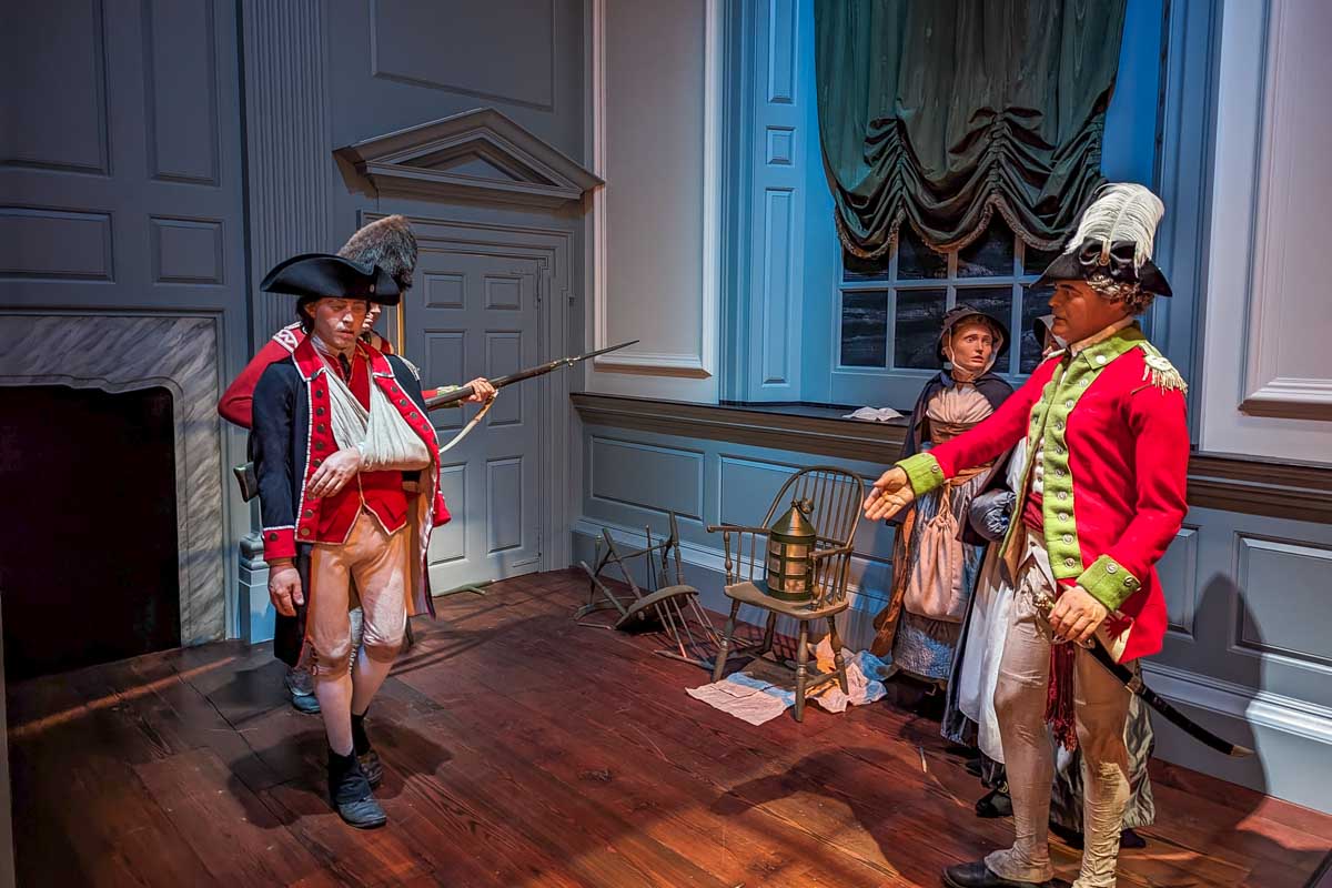 Display at American Revolution Museum in Philadelphia, USA