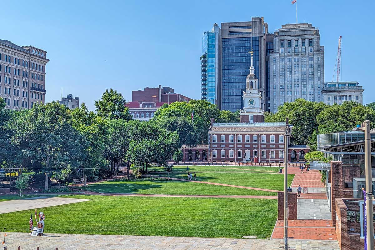 Independence Square and Independence Halls in Philadelphia, USA