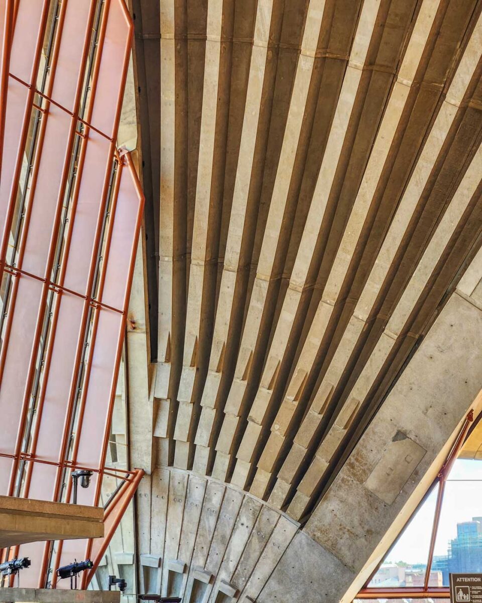 Inside supports of the Sydney opera House