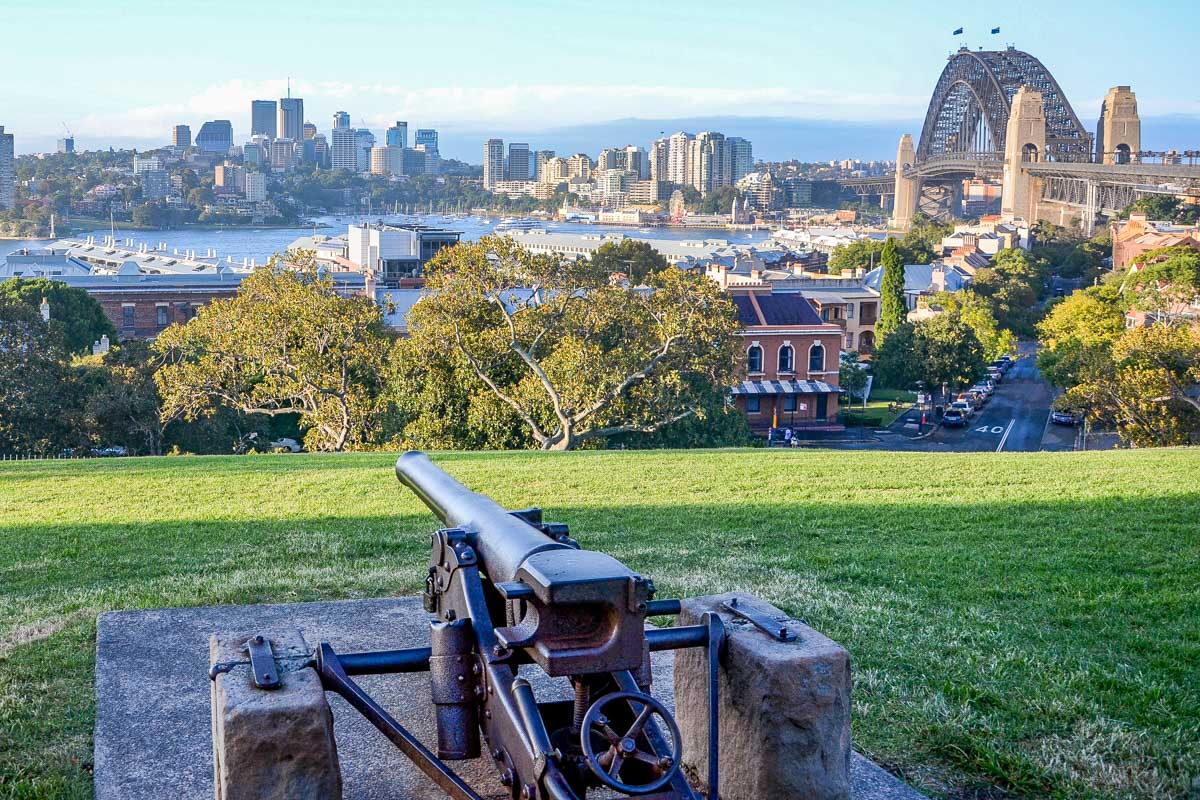 Observatory Hill overlooking the Sydney Harbour Bridge in Australia