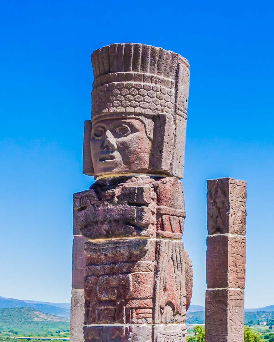 Statue at the Tula Ruins in Mexico