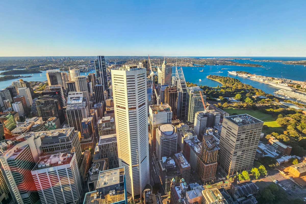 Sydney CBD as seen from the Sydney Tower Eye, Sydney, Australia