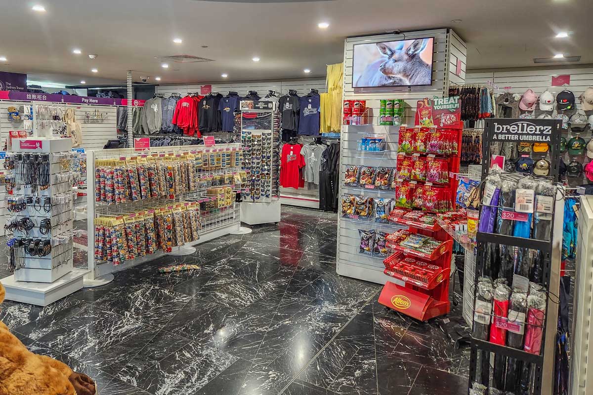 Sydney Tower Eye Gift shop in Sydney, Australia